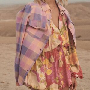 SPELL Wyatt Flannel Shirt in Pastel